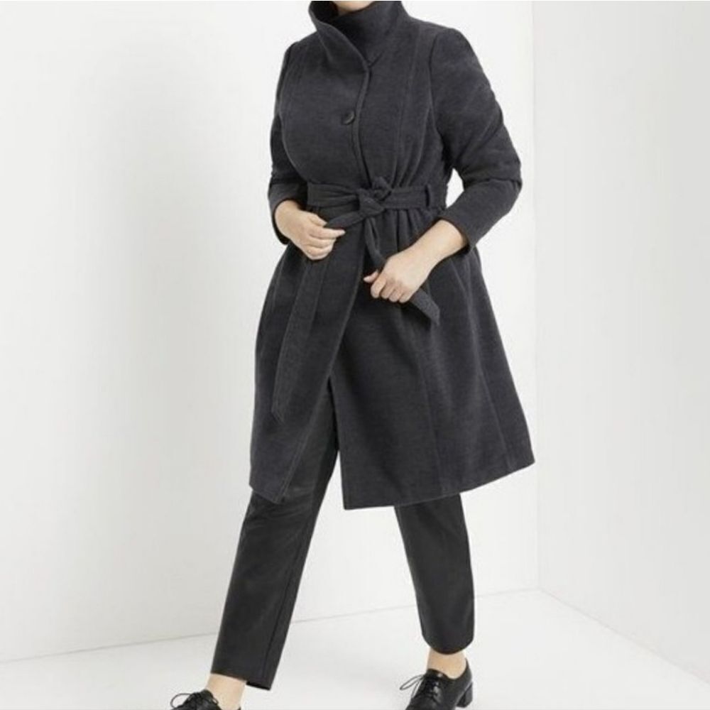 Eloquii Funnel Neck Coat